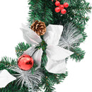 julekrans med LED-lys 60 cm PVC grøn