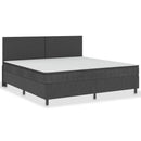 seng med boxmadras 200x200 cm stof mørkegrå