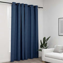 mørklægningsgardin med øjer 290x245 cm hør-look blå