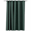 mørklægningsgardin med kroge hør-look 290x245 cm grøn