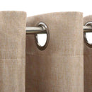 mørklægningsgardiner med øjer 2 stk. hør-look 140x175 cm beige