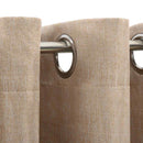 mørklægningsgardiner med øjer 2 stk. hør-look 140x225 cm beige