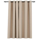 mørklægningsgardin m. øjer 290x245 hør-look cm beige