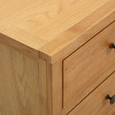 kommode 105x33,5x73 cm massivt egetræ