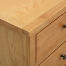kommode 80x35x75 cm massivt egetræ