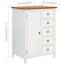 klædeskab 76x52x105 cm massivt egetræ