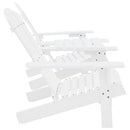Adirondack-havestole med bord massivt grantræ hvid