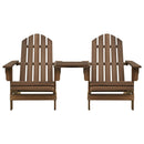 Adirondack-havestole med bord massivt grantræ brun