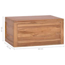 væghængt badeværelsesskab 60x45x30 cm massivt teaktræ
