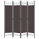 4-panels rumdeler 160x180 cm brun