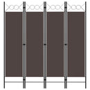 4-panels rumdeler 160x180 cm brun
