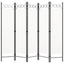 5-panels rumdeler 200 x 180 cm hvid