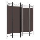 5-panels rumdeler 200x180 cm brun