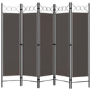 5-panels rumdeler 200x180 cm antracitgrå