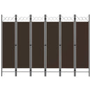 6-panels rumdeler 240x180 cm brun