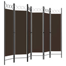 6-panels rumdeler 240x180 cm brun