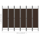 6-panels rumdeler 240x180 cm brun