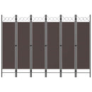 6-panels rumdeler 240x180 cm brun