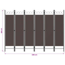 6-panels rumdeler 240x180 cm brun