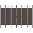 6-panels rumdeler 240 x 180 cm antracitgrå