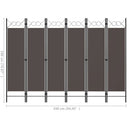 6-panels rumdeler 240 x 180 cm antracitgrå