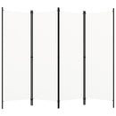 4-panels rumdeler 200 x 180 cm hvid