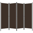 4-panels rumdeler 200 x 180 cm brun