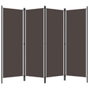 4-panels rumdeler 200 x 180 cm brun