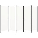 5-panels rumdeler 250 x 180 cm hvid