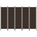 5-panels rumdeler 250 x 180 cm brun