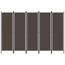 5-panels rumdeler 250 x 180 cm brun