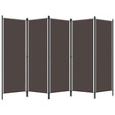 5-panels rumdeler 250 x 180 cm brun