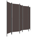 5-panels rumdeler 250 x 180 cm brun