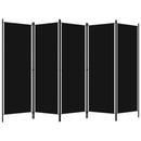 5-panels rumdeler 250 x 180 cm sort