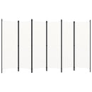 6-panels rumdeler 300 x 180 cm hvid