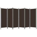 6-panels rumdeler 300 x 180 cm brun