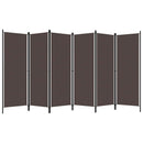 6-panels rumdeler 300 x 180 cm brun