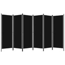 6-panels rumdeler 300 x 180 cm sort