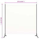 rumdeler 175x180 cm stof hvid