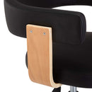 drejelige spisebordsstole 2 stk. kunstlæder sort