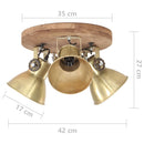 industriel loftlampe 25 W 42x27 cm E27 messingfarvet