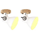 industrielle væg-/loftlamper 2 stk. 20x25 cm E27 hvid