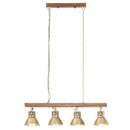 industriel loftlampe E27 mangotræ messingfarvet