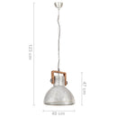 industriel hængelampe 25 W rund 40 cm E27 sølvfarvet