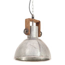 industriel hængelampe 25 W rund 30 cm E27 sølvfarvet