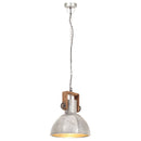 industriel hængelampe 25 W rund 30 cm E27 sølvfarvet