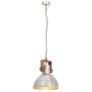 industriel hængelampe 25 W rund 30 cm E27 sølvfarvet
