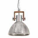 industriel hængelampe 25 W rund 30 cm E27 sølvfarvet
