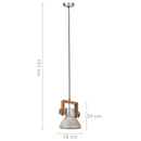 industriel hængelampe 25 W rund 19 cm E27 sølvfarvet