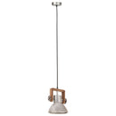 industriel hængelampe 25 W rund 19 cm E27 sølvfarvet